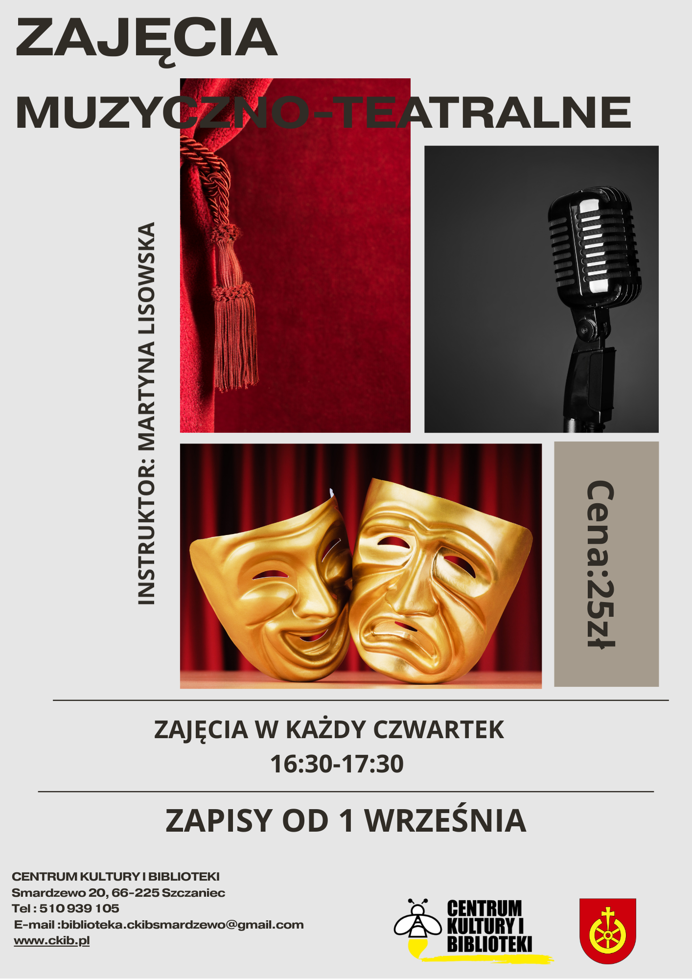 plakat info zajęcia dodatkowe smardzewo