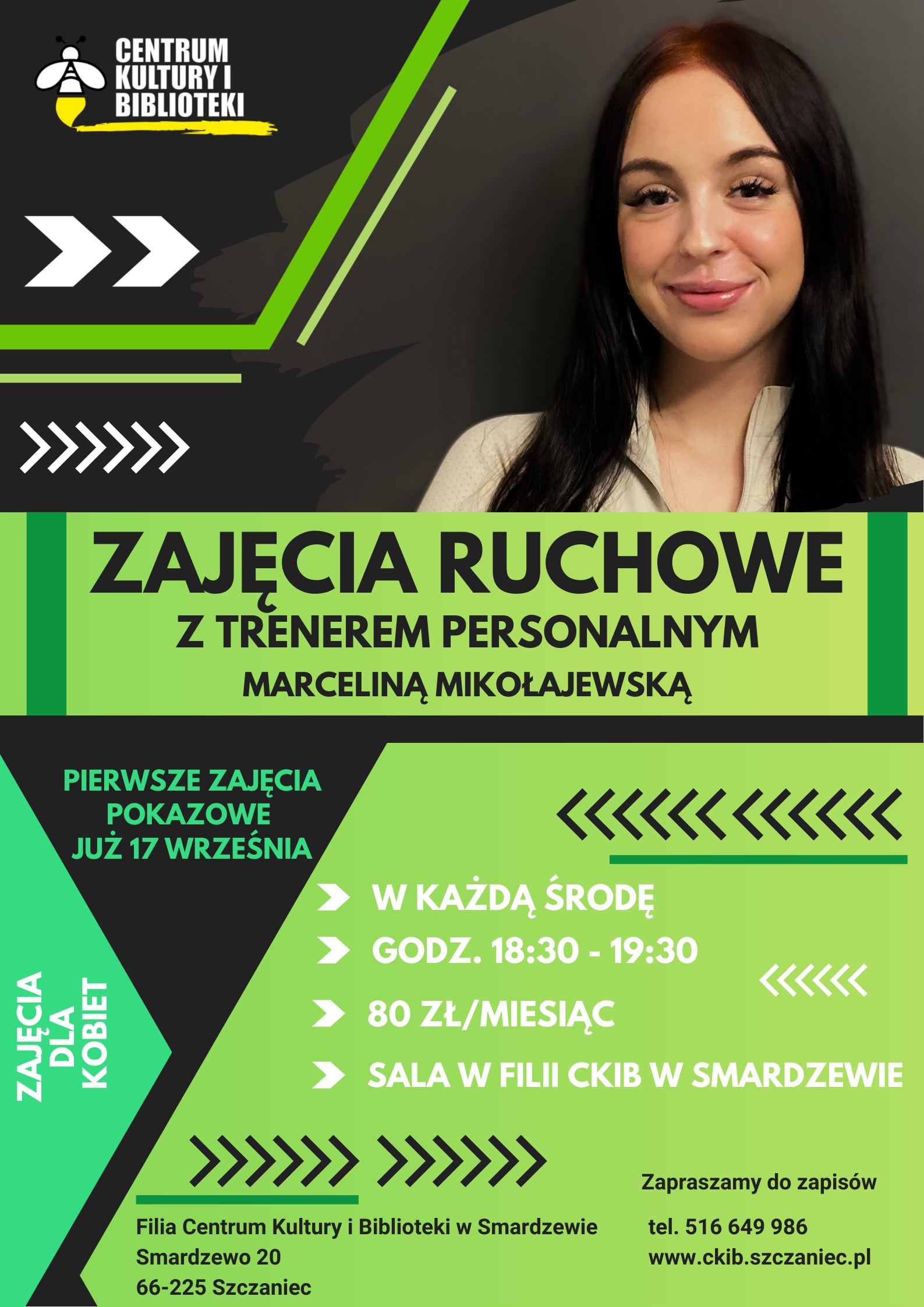 plakat info zajęcia ruchowe