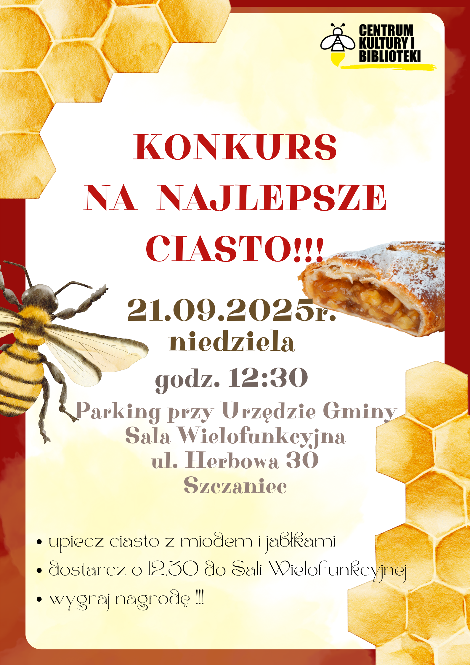 plakat informacyjny o konkursie