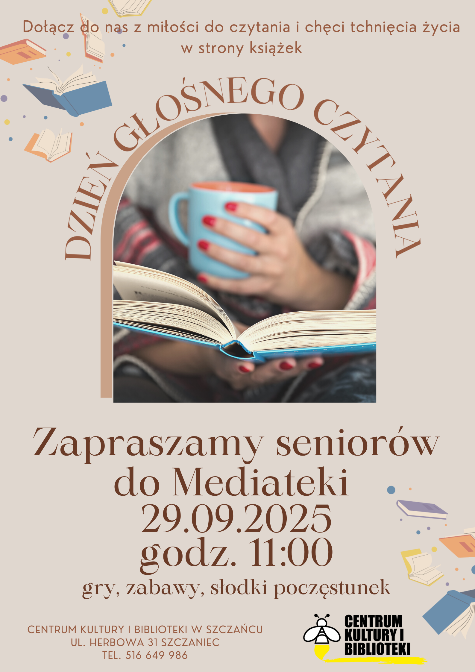 plakat informacyjny Dzień głośnego czytania