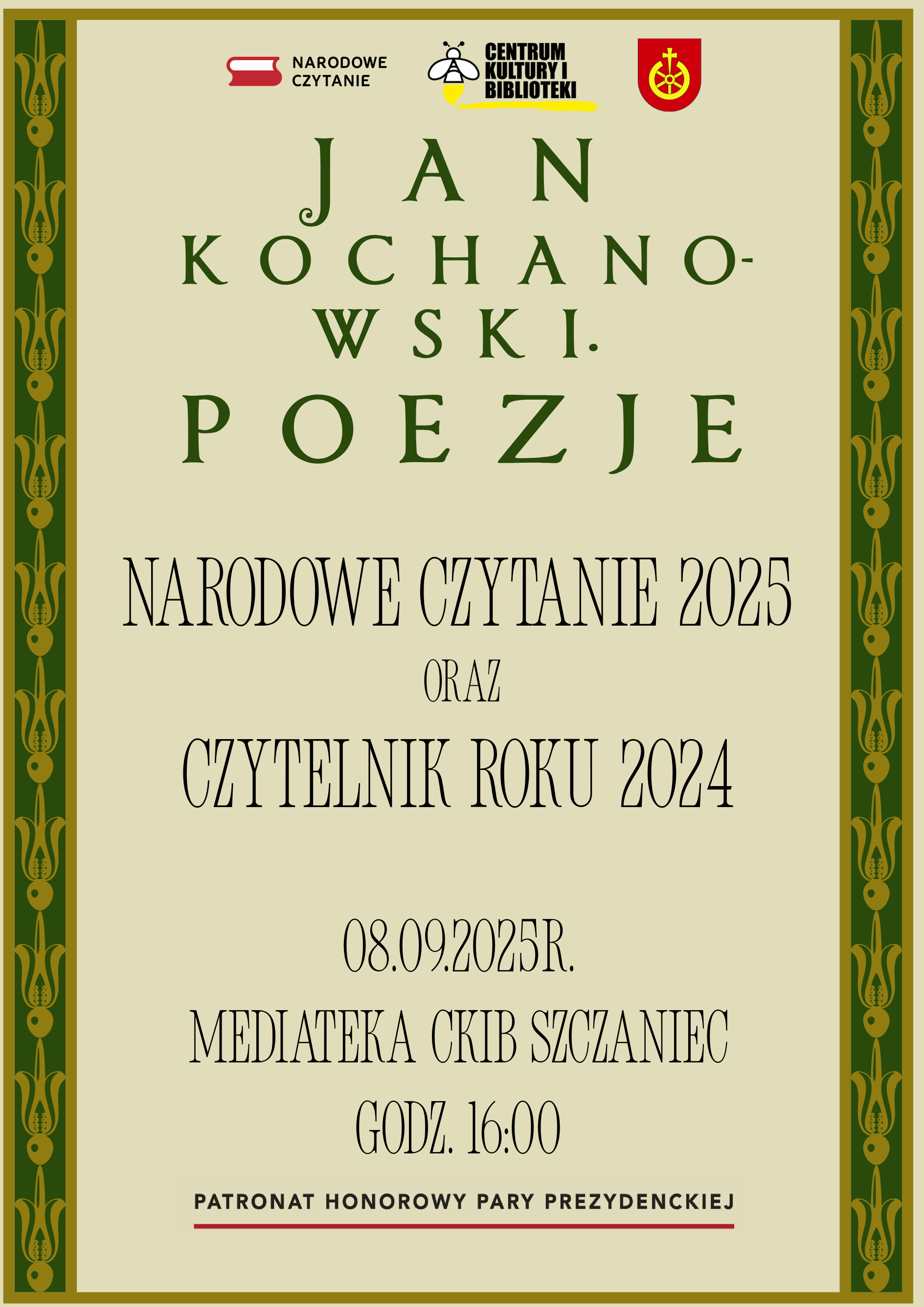 plakat informacyjny narodowe czytanie