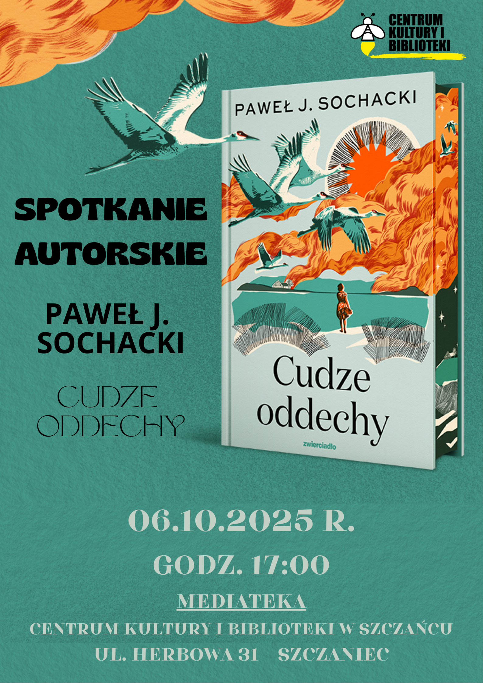 plakat informacyjny spotkanie autorskie